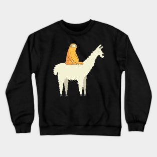 Cute Llama and Sloth Friends Adorable Animals Crewneck Sweatshirt